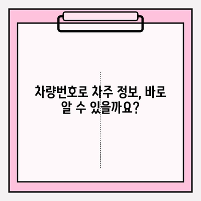 차량번호로 차주 조회| 등본, 초본 발급만으로 가능할까요? | 차량 조회, 개인정보, 법률 정보