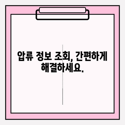 자동차 압류 해제, 번호판으로 간편하게 확인하세요 | 압류 정보 조회, 해제 절차, 필요 서류
