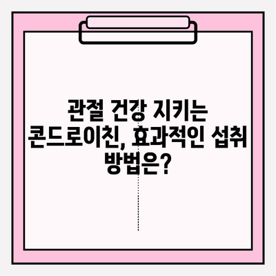 소연골 콘드로이친 1200mg 섭취 후기| 관절 연골 관리 효과 실화? | 관절 건강, 연골 재생, 효능, 부작용
