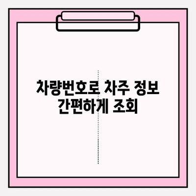 차량번호로 차주 조회| 환경 부응 혜택 정보 획득 | 차량 정보, 혜택 확인, 친환경 혜택