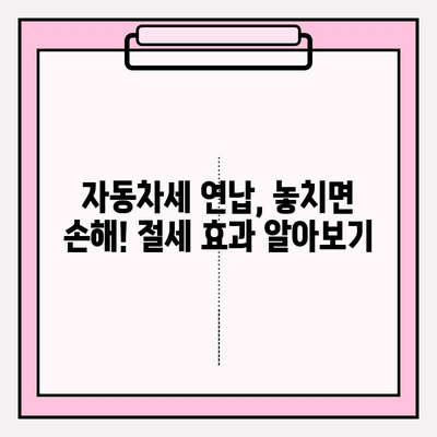 자동차세 조회부터 연납 신청까지 한번에! | 자동차세, 조회 방법, 연납, 절세 팁