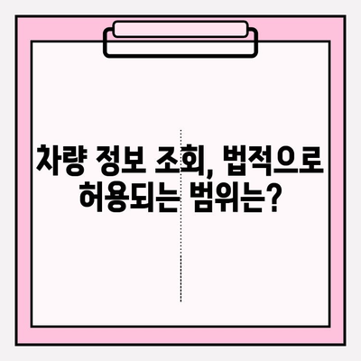 차량번호로 차주 조회| 타인 차량 이력 조사 방법 | 개인정보보호, 법적 제한, 주의사항