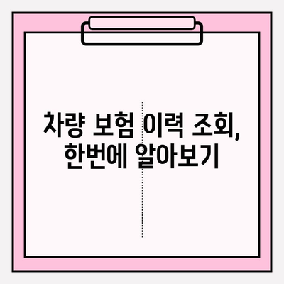 내 차 보험료, 얼마나 아낄 수 있을까요? | 차량 보험 이력 조회 & 요금 비교 가이드