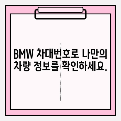 BMW 차대번호로 차량 정보 완벽하게 파악하기 | 차량 정보 조회, 차량 이력, BMW 서비스