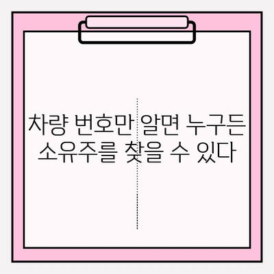 차량번호로 소유자 정보 간편하게 조회하는 방법 | 자동차, 소유주 확인, 조회 방법