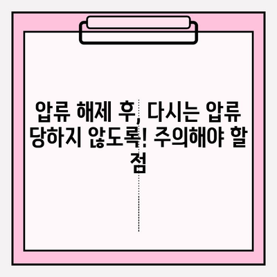 차량 압류 해제, 어떻게 해야 할까요? | 압류 정보 확인, 해제 절차, 관련 법률, 주의 사항