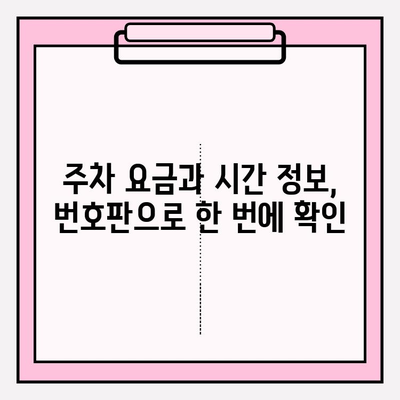 번호판으로 주차 정보 찾기| 완벽 가이드 | 주차 위치, 요금, 시간 확인, 앱 추천