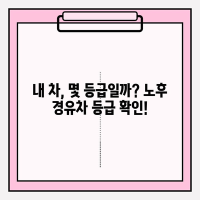노후 경유차 등급 조회 & 환경 혜택 꿀팁 |  폐차 지원, 자동차세 감면, 저공해 엔진 개조