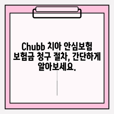 Chubb 치아 안심보험 보험금 청구 완벽 가이드 | 단계별 안내, 필요 서류, 주의 사항