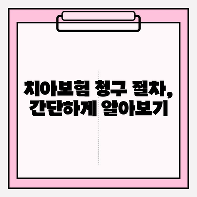 치아보험 보상, 제대로 받고 계신가요? | 보험금 청구 가이드 & 꿀팁