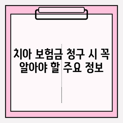 치아 보험 약관, 제대로 확인하고 보험금 청구하기| 단계별 가이드 | 치아 보험, 보험금 청구, 약관 확인, 보험 팁