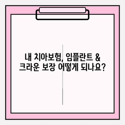 임플란트 & 크라운 보험금, 내 치아보험으로 얼마나 받을 수 있을까요? | 치아보험, 보상, 약관 분석, 임플란트 보험금