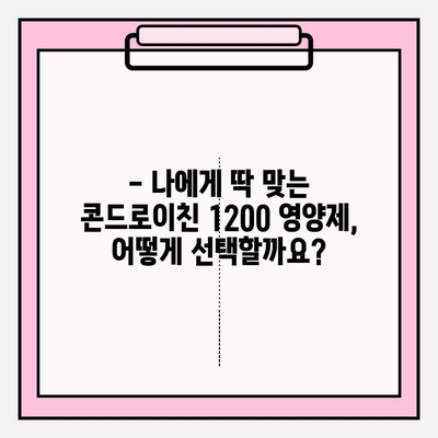 관절 건강, 콘드로이친 1200 효능 극대화하는 영양제 추천 | 관절 건강, 통증 완화, 연골 건강, 영양제 추천