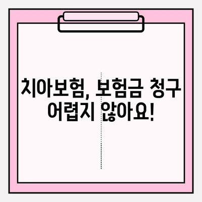 치아보험 가입자를 위한 올바른 보험금 청구 가이드 | 치아보험, 보험금 청구, 궁금증 해결