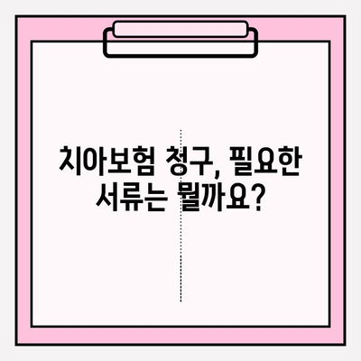 치아보험 보험금 청구, 이렇게 하면 됩니다! | 간편 청구 가이드, 서류 준비, 주의 사항