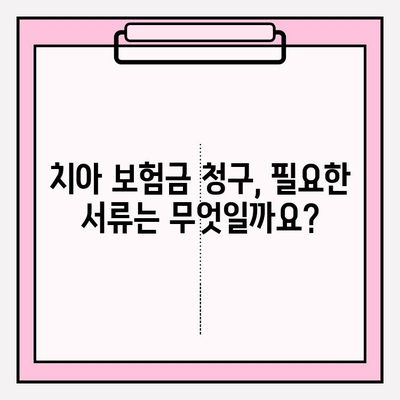 치아 보험금 청구 완벽 가이드 | 치아 보험, 보험금 청구 절차, 서류 준비