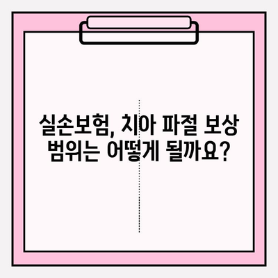 치아 파절 보험금 실비 처리| 보상 범위 & 청구 방법 상세 가이드 | 실손보험, 치과 치료, 보험금 청구