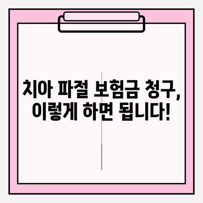 치아 파절 보험금 실비 청구, 이렇게 하면 됩니다! | 보험금 청구 절차, 필요 서류, 주의 사항