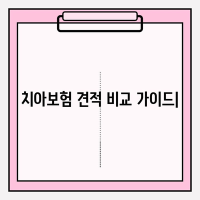 치아보험 견적 비교| 면책기간 & 청구기간 완벽 분석 | 보험료, 보장내용, 주요 회사 비교