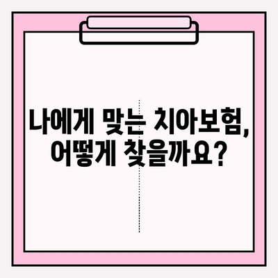 치아보험 견적 비교| 면책기간 & 청구기간 완벽 분석 | 보험료, 보장내용, 주요 회사 비교