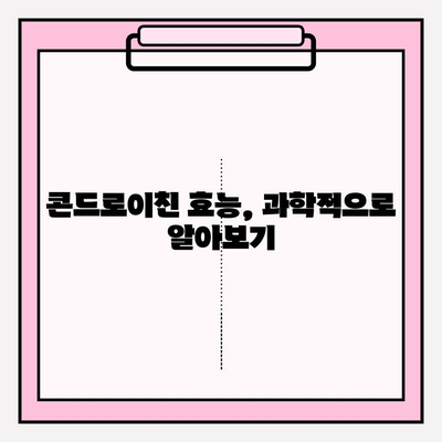 콘드로이친과 관절염| 통증과 불편함 완화 | 관절 건강, 효능, 복용법, 주의사항