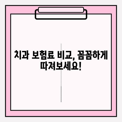 치과 보험료 비교| 나에게 맞는 보험 찾기 위한 꼼꼼 가이드 | 치과 보험, 보험료 비교, 추천, 보험 가입