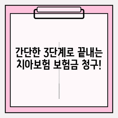 삼성생명 치아 보험 보험금 청구, 쉬운 가이드| 필요한 서류 & 단계별 안내 | 치아보험, 보험금, 청구절차, 서류