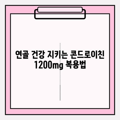 콘드로이친 1200mg 복용, 관절 연골 건강 관리 가이드 | 관절 건강, 연골 관리, 건강 정보