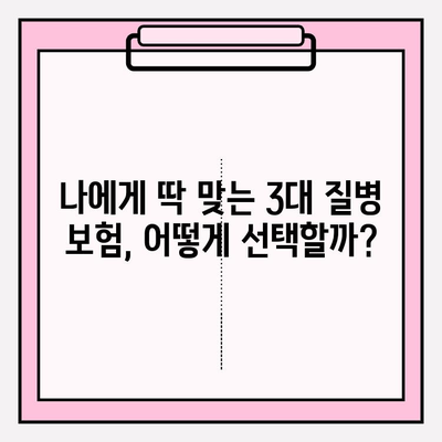 3대 질병보험 혜택 완벽 분석! 보장 빈틈 없이 채우는 맞춤 전략 | 암, 뇌졸중, 심근경색, 보장 분석, 보험 가입 팁