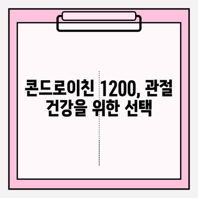 콘드로이친 1200| 천연 통증 완화제 효과와 주의사항 | 관절 건강, 통증 완화, 건강 정보