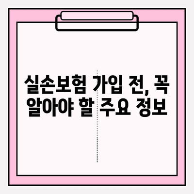 실손의료보험 비교 가이드| 나에게 딱 맞는 보험 선택하기 | 실손보험, 비교사이트, 보장 분석, 보험료 계산