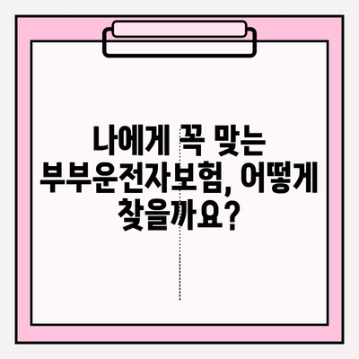 부부운전자보험 가입 완벽 가이드| 필수 지식, 절차, 혜택 비교 | 보험료, 보장 범위, 추천 상품