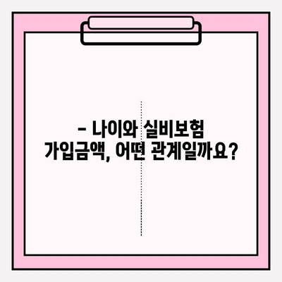 실비보험 가입금액, 나이에 따라 달라진다? | 보장 범위, 가입 조건, 주의 사항 꼼꼼히 확인하세요