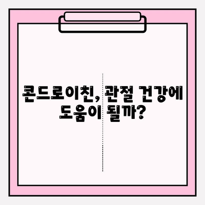 콘드로이친의 이중성| 효능과 부작용, 꼼꼼히 따져보기 | 관절 건강, 건강 보조제, 부작용 정보