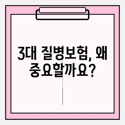 3대 질병보험 완벽 가이드| 철저한 이해로 최적의 보호를 찾아보세요! | 보험 비교, 보장 분석, 가입 팁