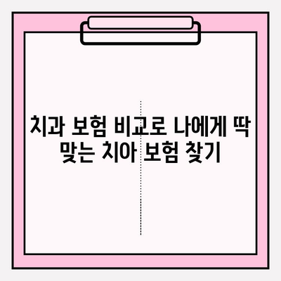 치과 보험 비교로 나에게 딱 맞는 치아 보험 찾기 | 치아보험 추천, 보장 비교, 가격 비교, 보험료 계산