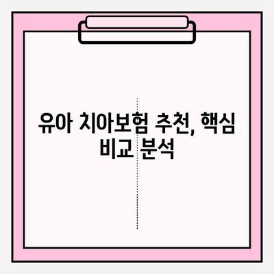 유아 치아보험 보장, 꼼꼼히 따져보세요! | 보장 내용 비교, 필수 체크 포인트, 추천 보험