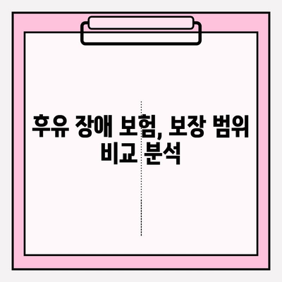 후유 장애 보험 vs 질병 후유 장해 보험| 나에게 맞는 보장, 비교하고 가입하세요! | 보험 비교, 가입 가이드, 보장 분석