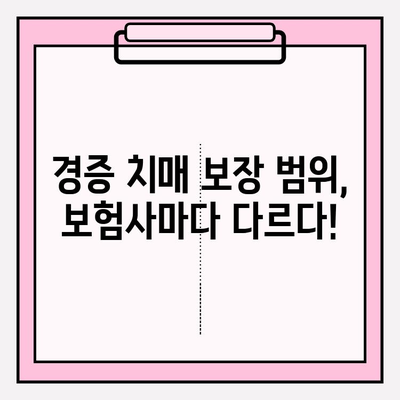 경증 치매, 간병 보험료 비교는 필수! | 경증 치매 보험 가입 전 알아야 할 핵심 정보