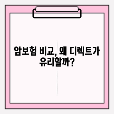 암보험 가입 전, 디렉트 분석으로 나에게 딱 맞는 보장 비교하기 | 암보험 비교, 디렉트보험, 보장 분석, 가입 가이드