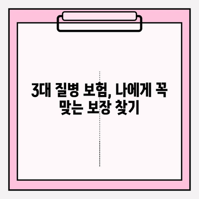 3대 질병보험, 철저히 비교분석하고 나에게 딱 맞는 보장 설계하세요 | 보험료 비교, 보장 분석, 가입 팁