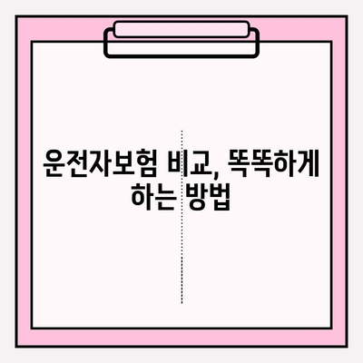 운전자보험 완벽 가이드| 나에게 맞는 보장 찾고, 똑똑하게 가입하기 | 운전자보험 비교, 보험료 계산, 추천