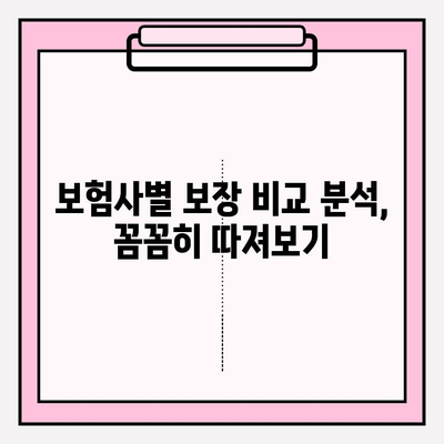 3대 질병보험, 제대로 따져보고 현명하게 가입하기 | 보장 분석, 비교 가이드, 주의사항