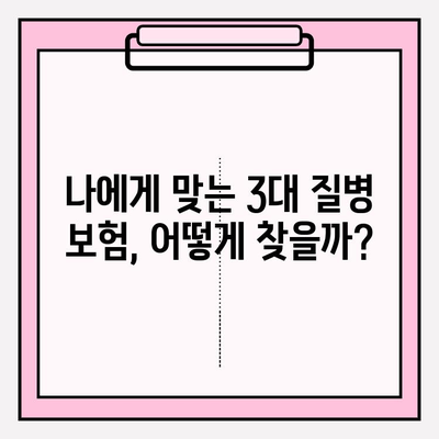 3대 질병 보험 제대로 알고 가입하기| 꼭 알아야 할 필수 정보 | 보장 범위, 가입 요령, 주의 사항