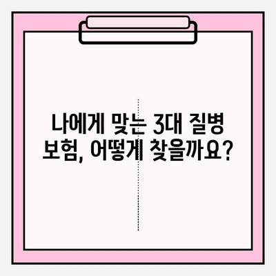 3대 질병 보험, 제대로 이해하고 올바르게 가입하기 | 가입 전 필수 체크, 보장 분석, 추천 상품