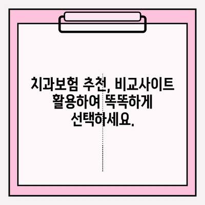 치과보험 비교, 나에게 딱 맞는 보장 찾기 | 추천, 가입, 비교, 안심