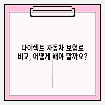 다이렉트 자동차 보험료 계산 & 가입 주의사항| 놓치기 쉬운 함정과 절약 팁 | 보험료 비교, 할인 혜택, 가입 전 확인