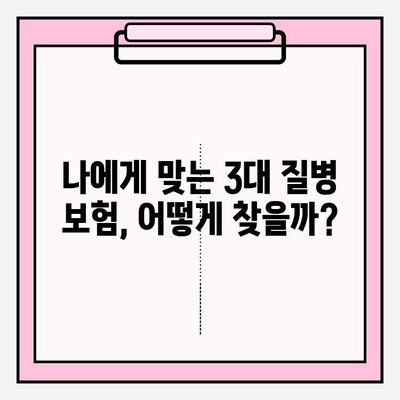 3대 질병보험, 꼼꼼하게 비교하고 나에게 맞는 보장 찾기 | 보험 가입 가이드, 비교 분석, 보장 팁