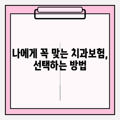 치과보험 적용 범위 확인하고 나에게 맞는 보험 가입 준비하기 | 치과 진료, 보장 범위, 가입 가이드