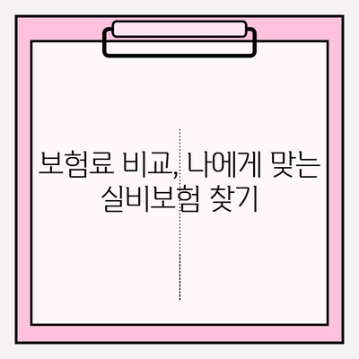 실비보험 가입, 나이와 금액 확인으로 나에게 딱 맞는 선택하세요! | 실비보험 가입 나이, 실비보험 금액, 보험료 비교, 보장 범위